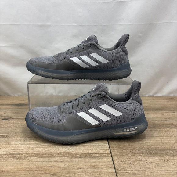 Adidas mens Fitboost PR Trainers‎ Athletic Shoes Size 9.5 Gray Boost Sneakers main image 9